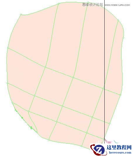 Illustrator网格工具绘制写实美女教程