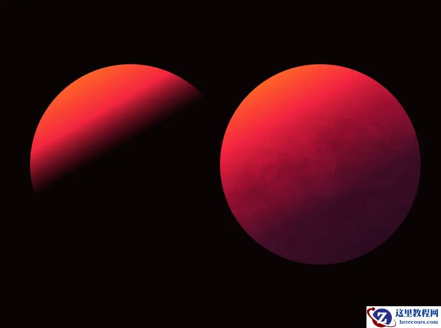 Illustrator绘制复古磨砂风格的星球