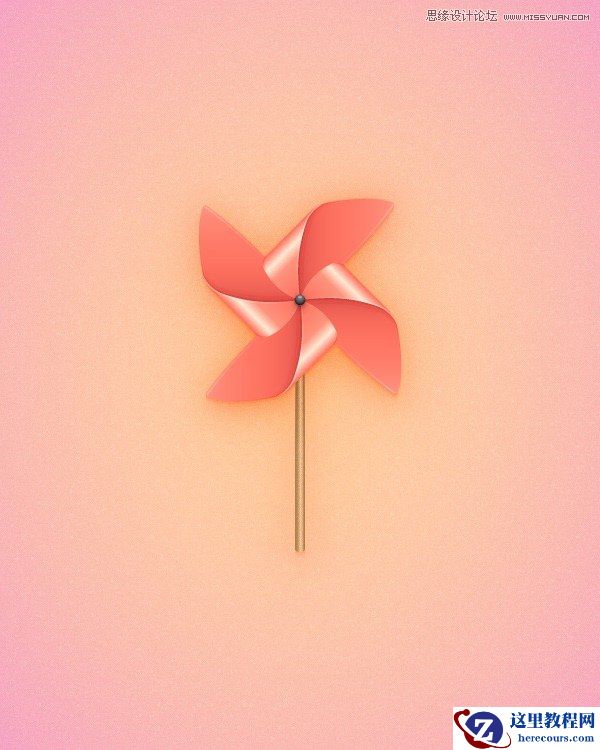 Illustrator绘制立体炫彩的风车教程