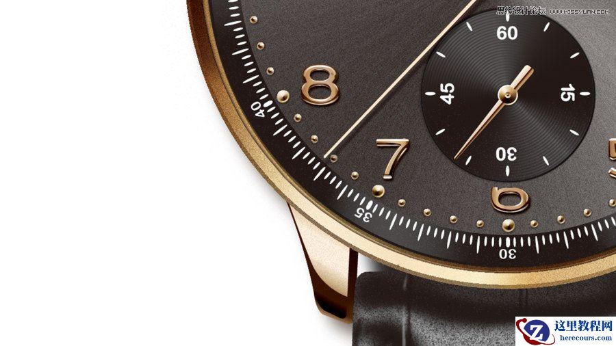 Illustrator绘制逼真的手表效果图