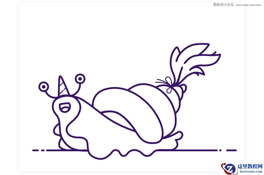 Illustrator绘制卡通风格的蜗牛教程
