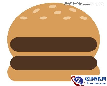 Illustrator设计时尚简洁风格的汉堡包图标