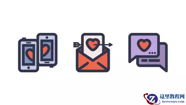 Illustrator制作简约风格的分享图标