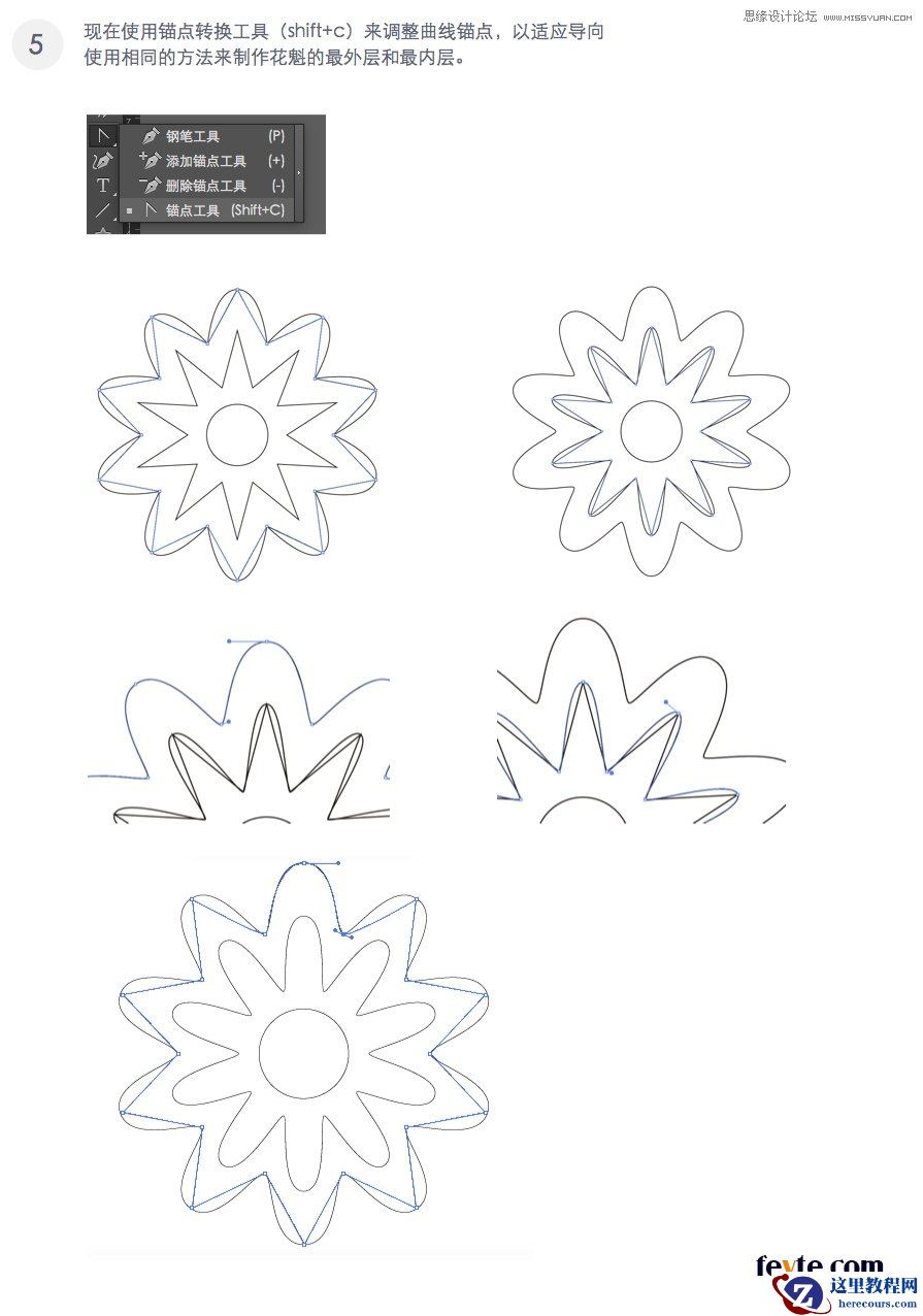 Illustrator绘制时尚绚丽的花朵效果图