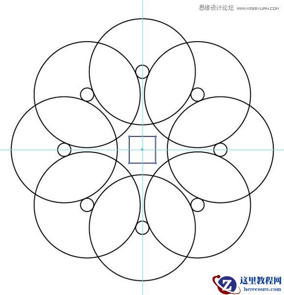 Illustrator绘制漂亮的叠加圆环效果图