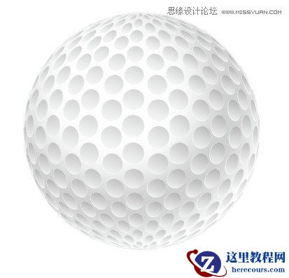 Illustrator绘制逼真的高尔夫球