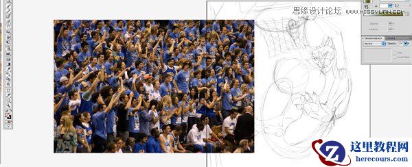 Illustrator绘制正在灌篮的灌篮猫