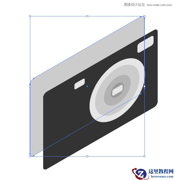 Illustrator绘制时尚的数码相机图标