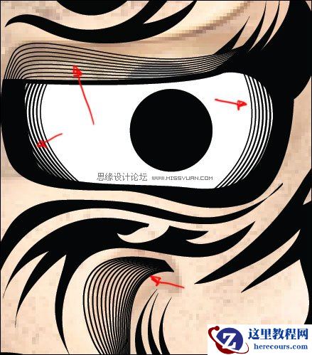 Illustrator绘制恶魔的面具插画图腾