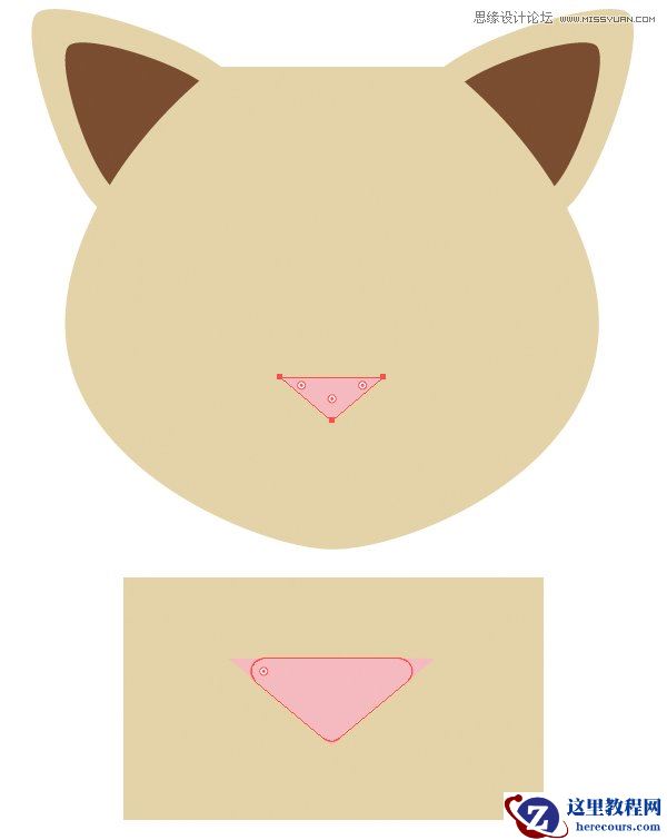 Illustrator制作扁平化动物卡通头像教程