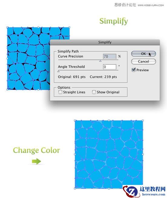 Illustrator创建水波纹纹理教程