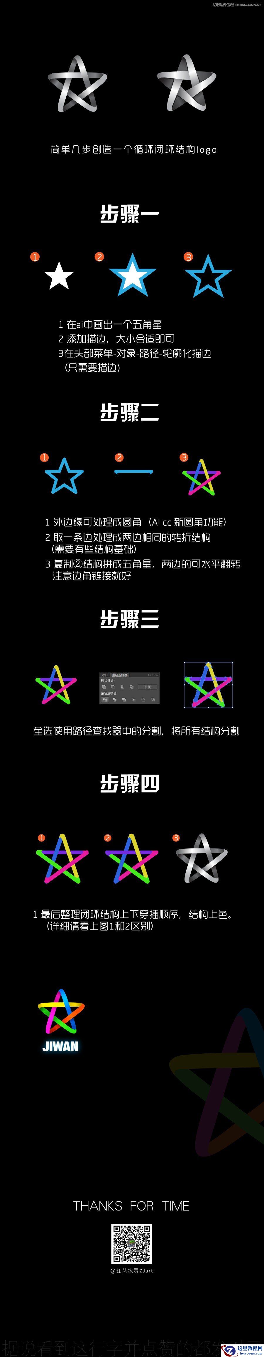 Illustrator绘制金属质感的五角星LOGO