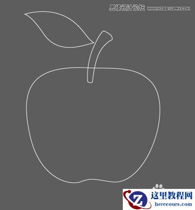 Illustrator网格工具制作逼真的红苹果教程