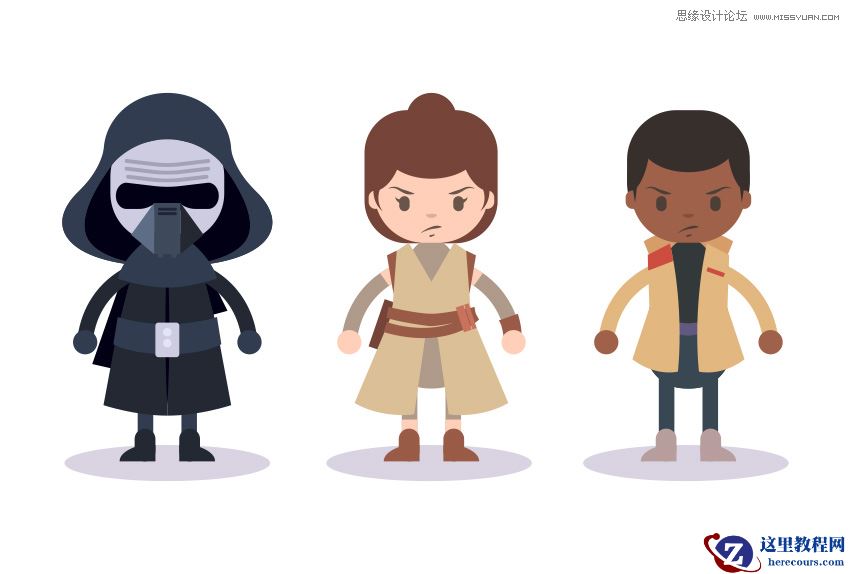 Illustrator绘制三个星球大战角色人物