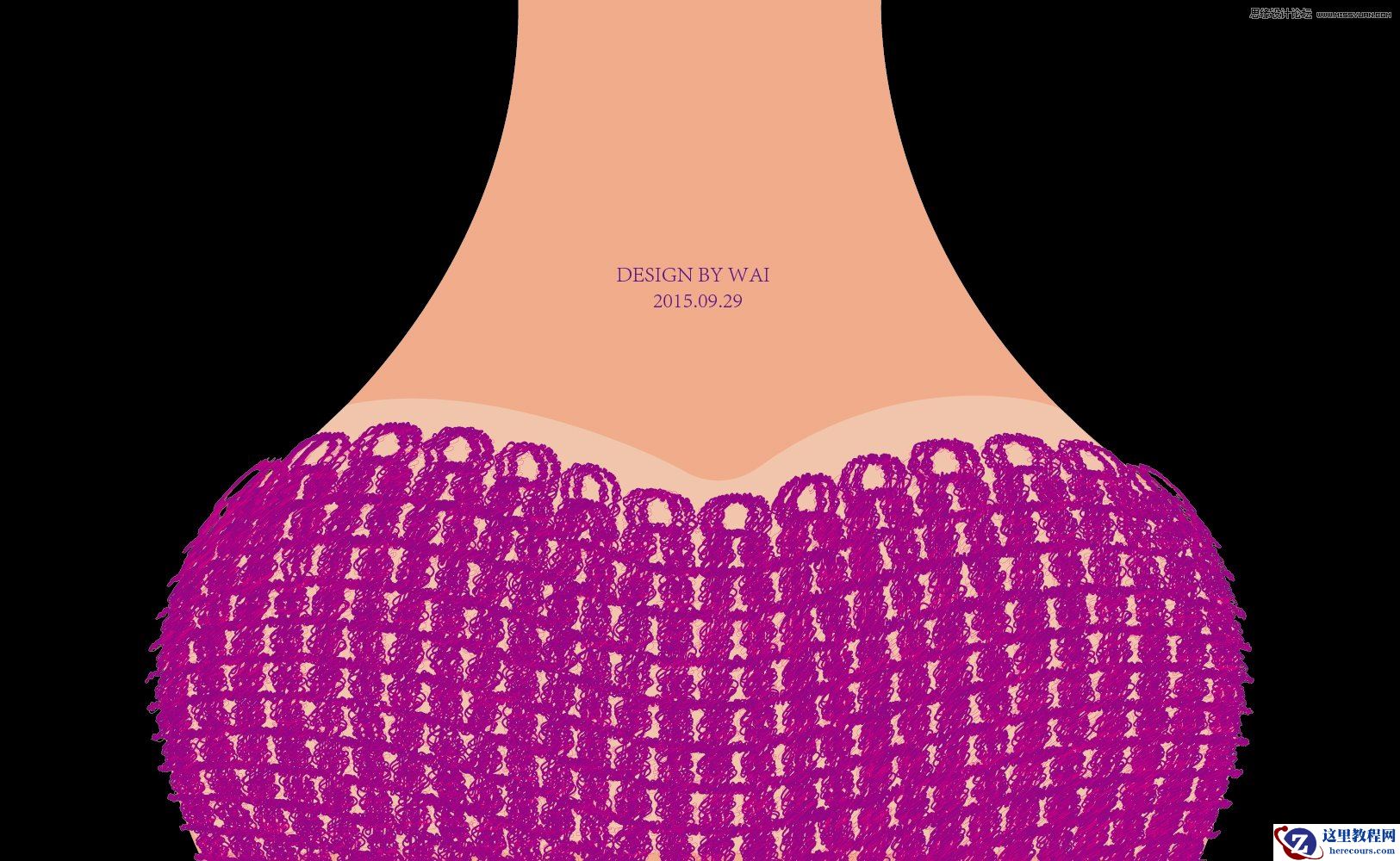 Illustrator制作时尚的毛线编织效果教程