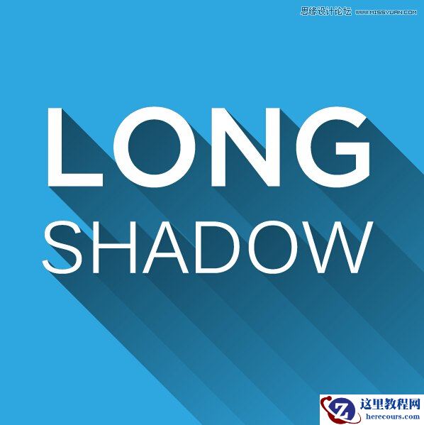 Illustrator制作超酷的扁平化长阴影效果