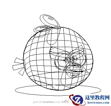 Illustrator绘制逼真的疯狂的小鸟