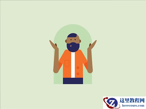 Illustrator绘制超萌的黑人无奈摊手表情