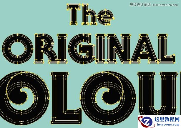 Illustrator绘制糖果镂空效果艺术字教程