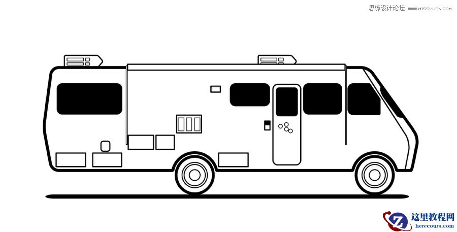 Illustrator制作游戏中超酷的房车教程