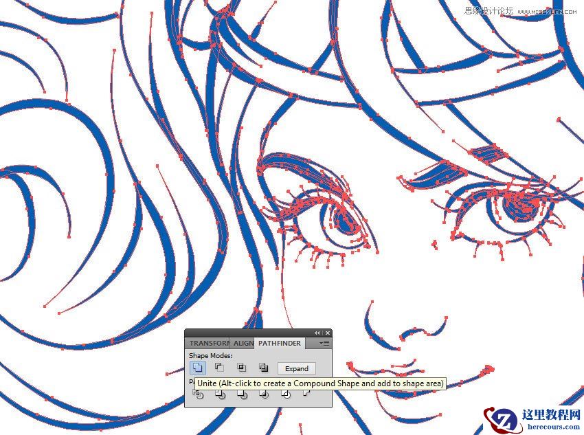 Illustrator绘制唯美的水彩美人鱼插图