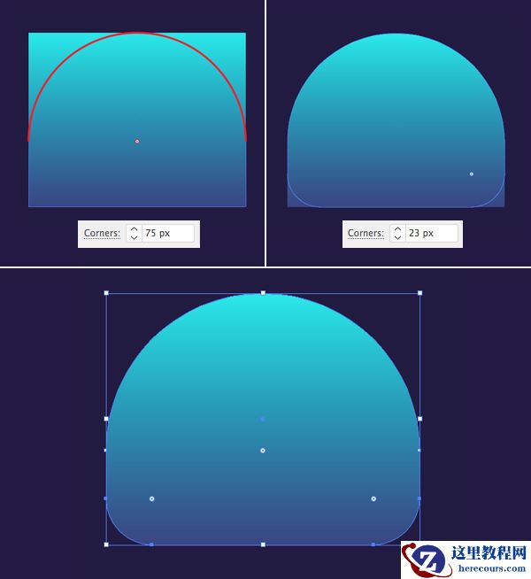 Illustrator绘制水中可爱的发光水母教程