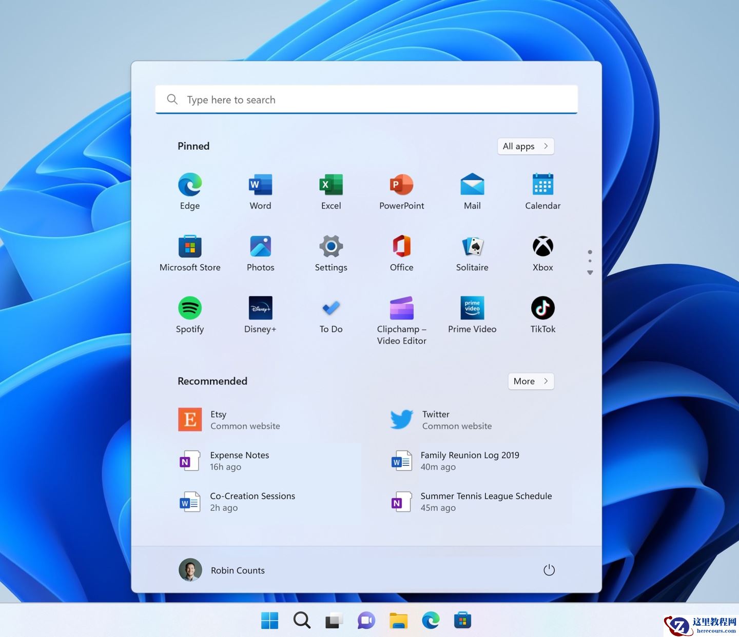 Win11预览版正在测试新功能:开始菜单中添加网站推荐