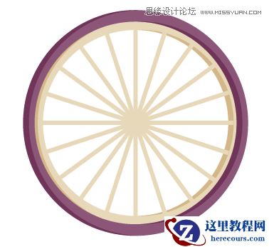 Illustrator绘制矢量风格的自行车效果图