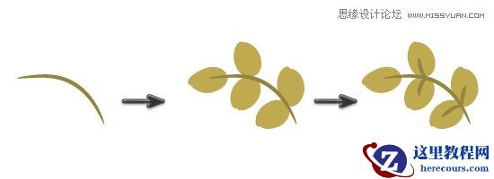 Illustrator绘制复古典雅风格的花朵花藤