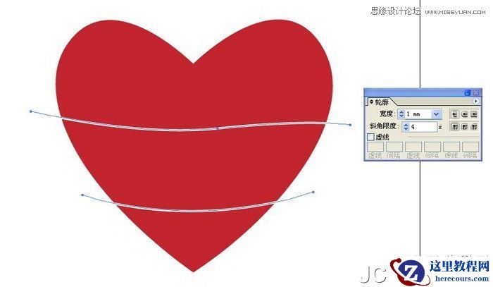 Illustrator绘制心形效果的粉色海报