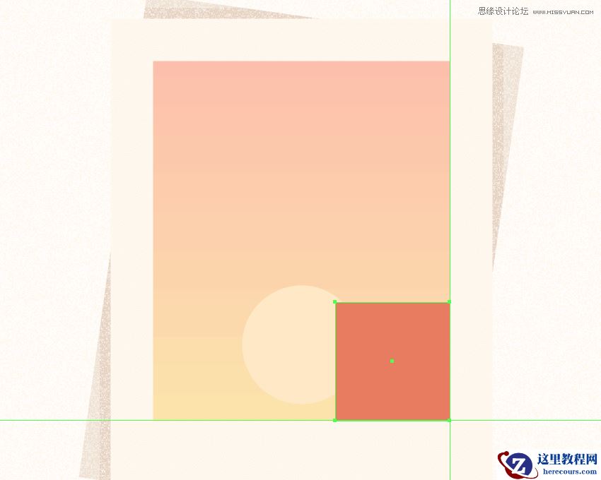 Illustrator绘制复古风格的城市黄金插画