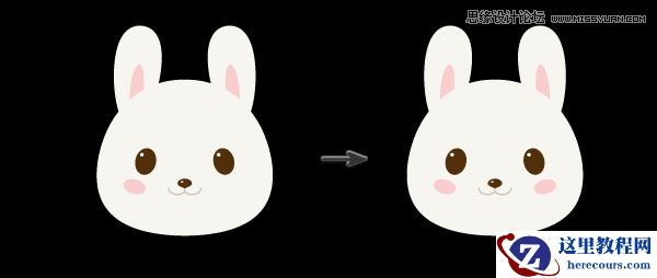 Illustrator绘制拿着郁金香的可爱兔子