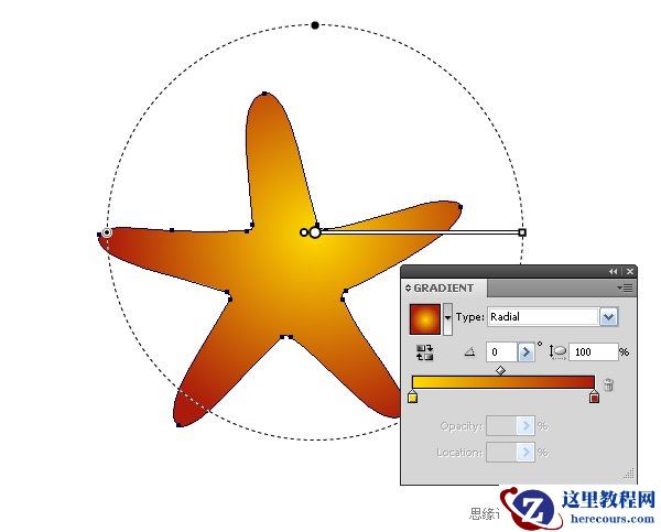 Illustrator绘制立体真实的海星教程