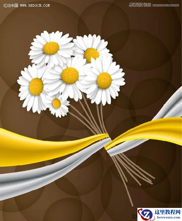 Illustrator绘制漂亮的白色雏菊效果
