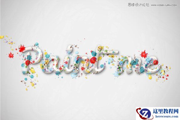 Illustrator制作喷溅效果的艺术字教程