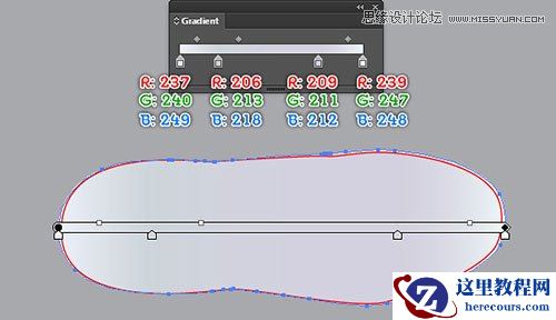 Illustrator绘制蓝色逼真的运动鞋教程