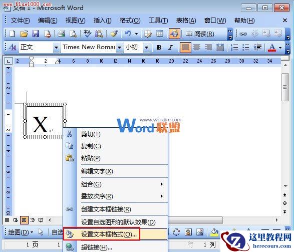 多重幂指数用文本框也能在Word2003中输入