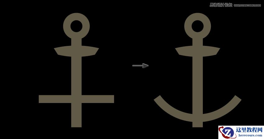 时尚船锚：AI绘制鲜花装饰的船锚图标