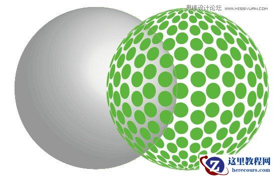 Illustrator绘制逼真的高尔夫球