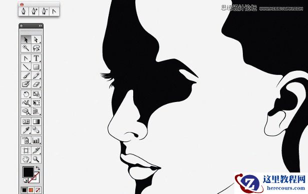 Illustrator绘制一张水滴飞溅效果的面部特效