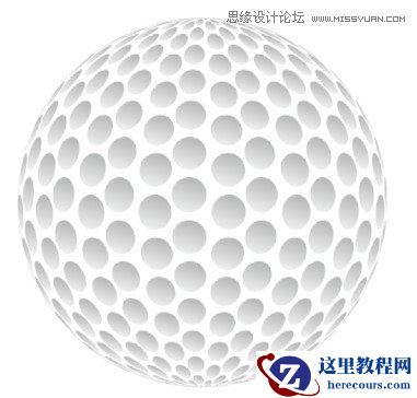 Illustrator绘制逼真的高尔夫球