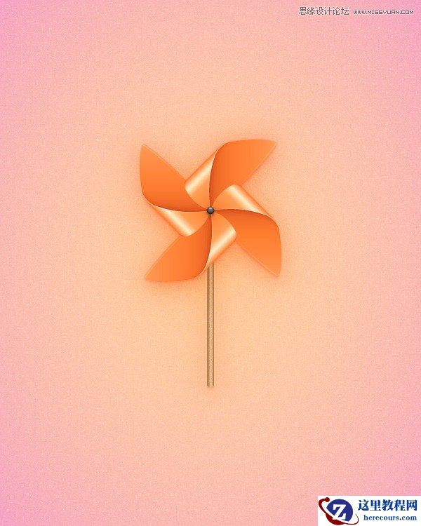 Illustrator绘制立体炫彩的风车教程