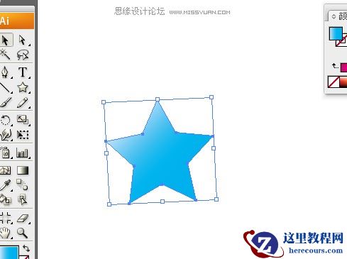 Illustrator制作漂亮的冲击立体五角星