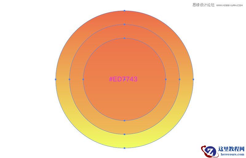 Illustrator绘制磨砂颗粒感的日落插图