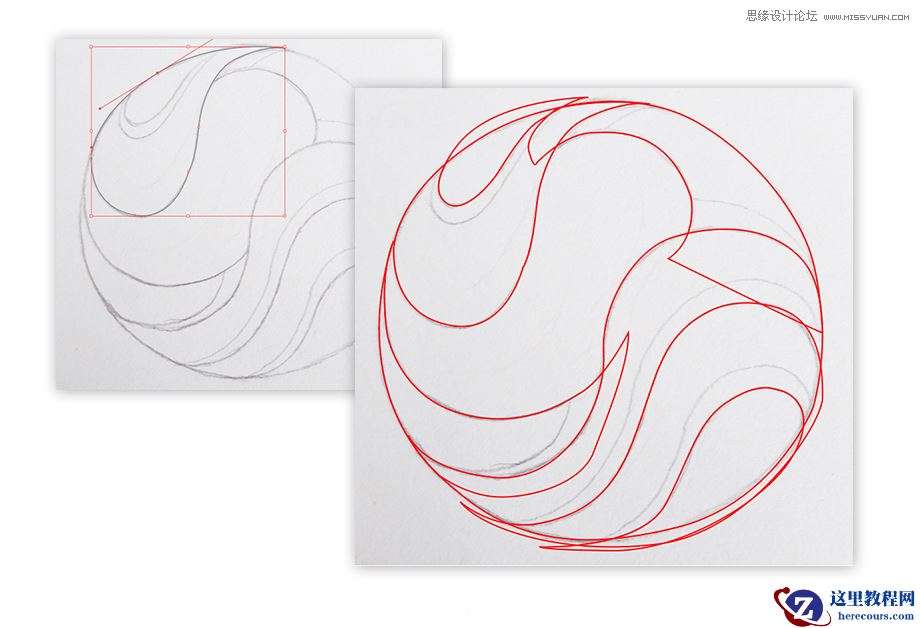 Illustrator绘制一个抽象立体感太极球