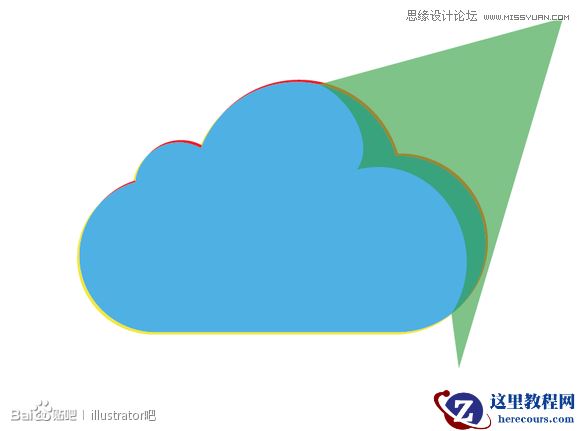 Illustrator绘制立体效果的白云云彩