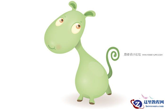 Illustrator绘制可爱的卡通动物安吉拉