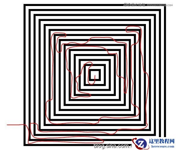 Photoshop制作立体效果的正方形迷宫