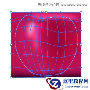 Illustrator使用渐变网格绘制逼真的红苹果
