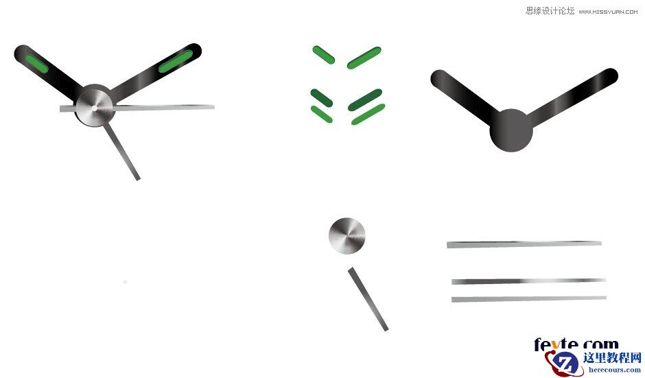 Illustrator绘制超强质感闹钟教程效果图